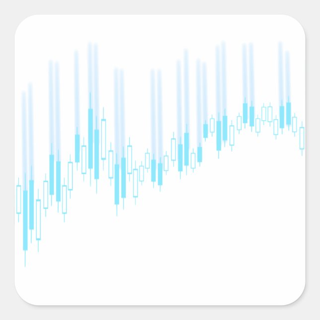 Candlestick chart square sticker (Front)