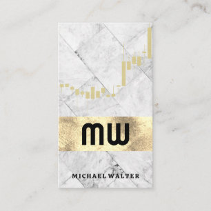 Candlestick Chart   Tile Pattern Business Card