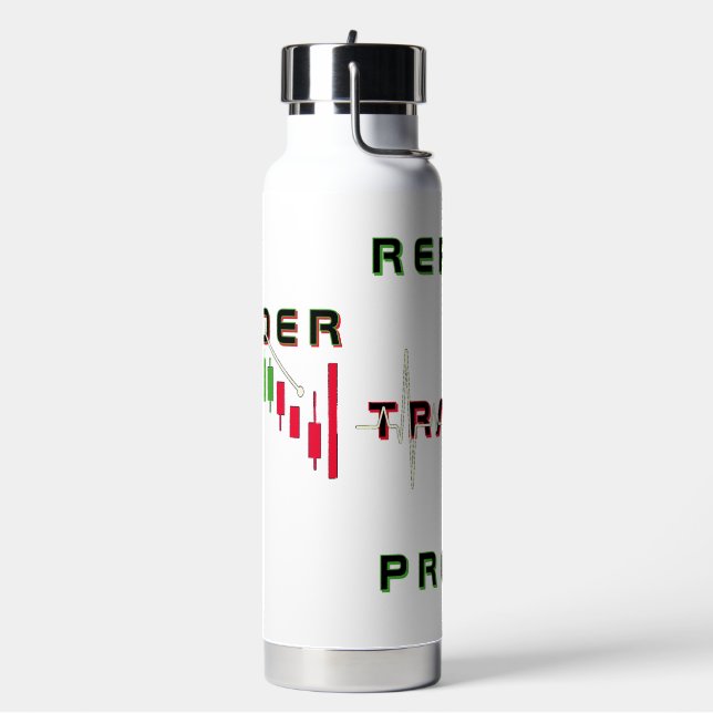 Candlestick Chart Trading Water Bottles for trader (Left)
