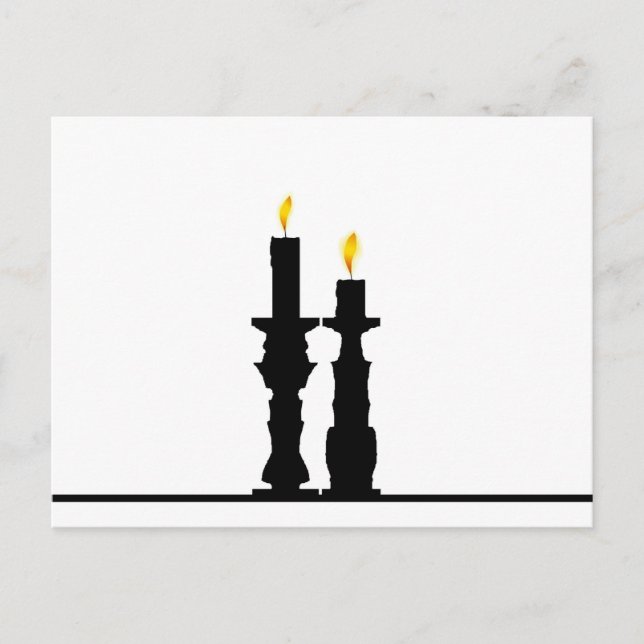 Candlestick illusion postcard (Front)