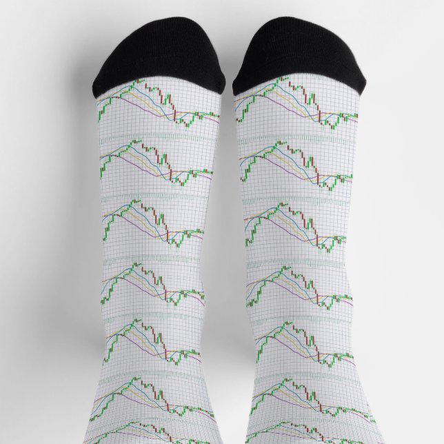 Candlestick Stock Market Chart Socks (Top)
