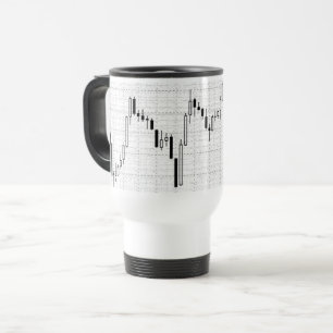 Candlestick Stock Market Financial Chart Travel Mug