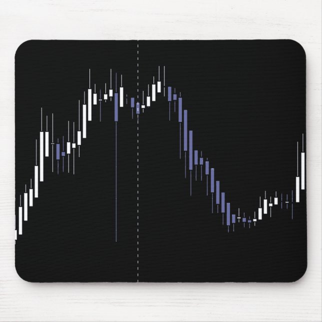 Candlestick Stock Market Simple Chart Mouse Mat (Front)