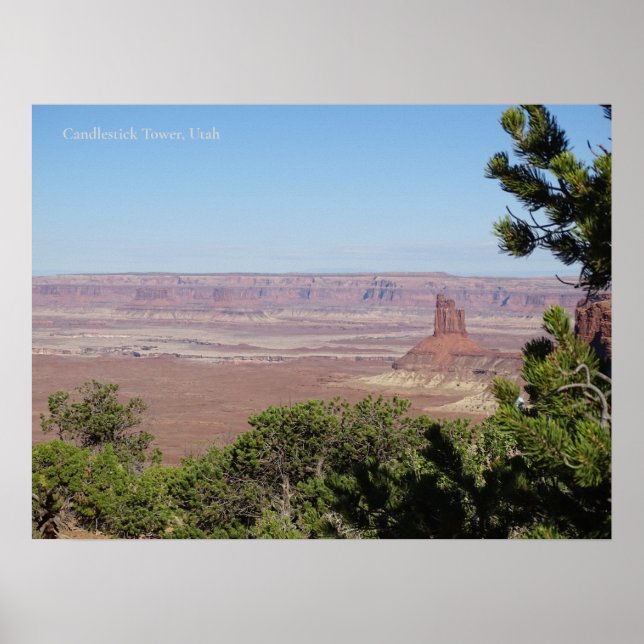 Candlestick Tower in Canyonlands National Park Poster (Front)