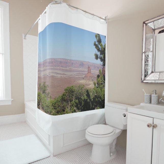 Candlestick Tower Shower Curtain (In Situ)