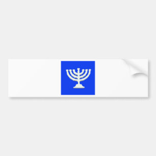 candlestick yarmulke menorah religion israel bumper sticker