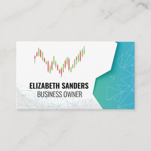Candlesticks   Geometric Patterns Business Card