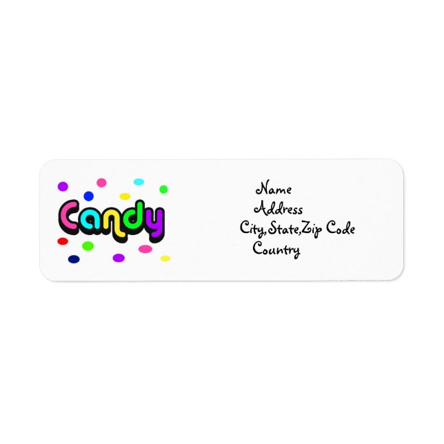 Candy-address label (Front)