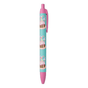 Candy and chocolate cake for birthday party black ink pen