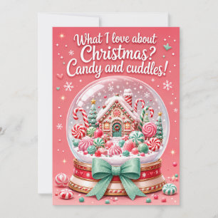 Candy and Cuddles Funny Christmas Greeting Card