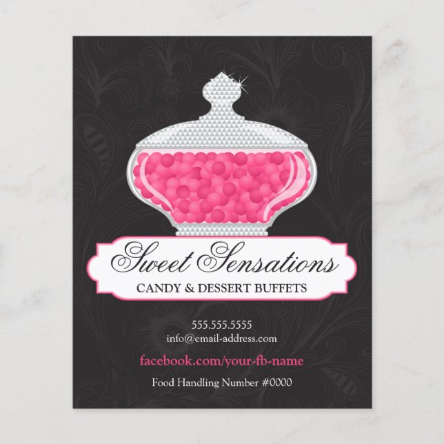 Candy and Dessert Buffet Business Flyer (Front)