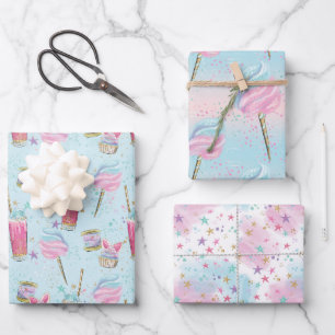 Candy and Sugar Pattern Wrapping Paper Sheet
