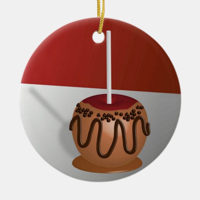 Candy Apple Ceramic Tree Decoration (Front)
