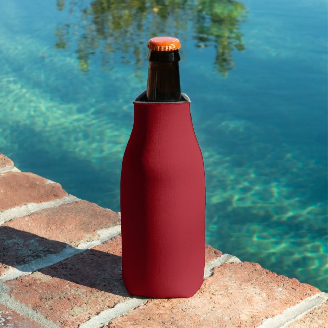 Candy Apple Red Autumn Fall Season Solid Colour Bottle Cooler (In Situ Pool)