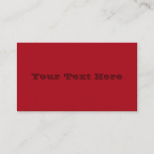 Candy Apple Red Autumn Fall Season Solid Colour Business Card