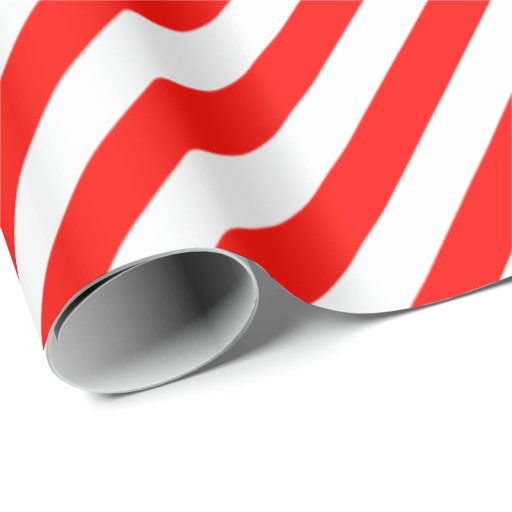 Image of Candy Apple Red Diagonal Stripe Wrapping Paper