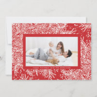 Candy Apple Red Ice White Snowflake Photo Border