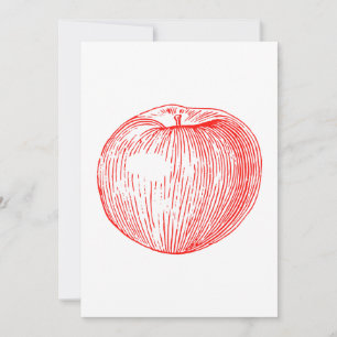 Candy Apple Red Letterpress Apple