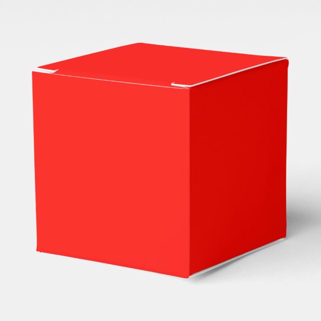 Candy apple red (solid color) favour box (Front Side)