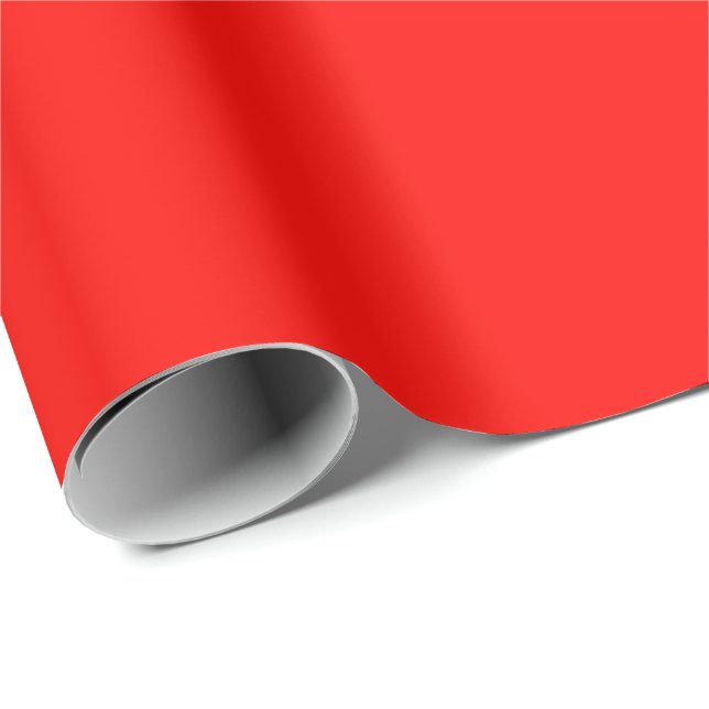 Candy apple red (solid color) wrapping paper (Roll Corner)