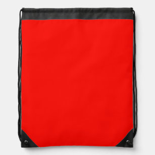Candy Apple Red Solid Colour Drawstring Bag