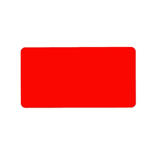 Candy Apple Red Solid Colour Label (Front)