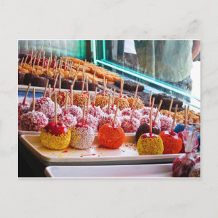 Candy Apples - Coney Island, NYC Postcard