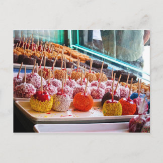 Candy Apples - Coney Island, NYC Postcard
