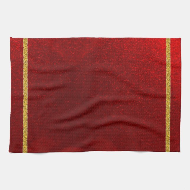 Candy Apples Red Gold  Tea Towel (Horizontal)