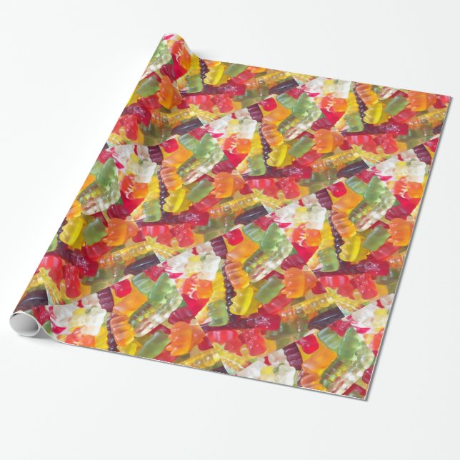 Candy background wrapping paper (Unrolled)