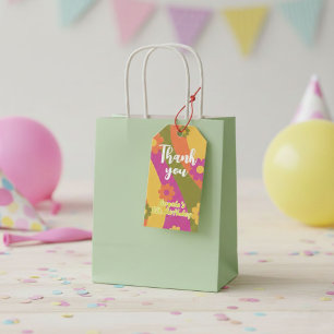 Candy bag labels for Daisy Rainbow birthday 