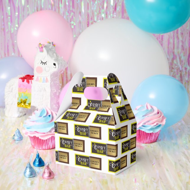 Candy Bar Golden Ticket Party Favour Box (Party)