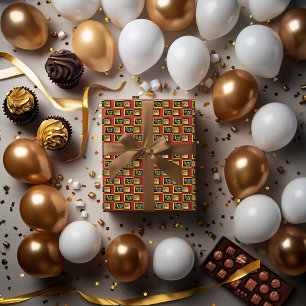 Candy Bar Golden Ticket Wrapping Paper