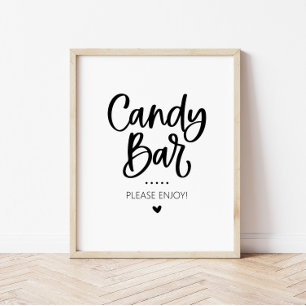 Candy Bar Party Favor Sign