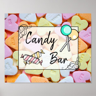 Candy Bar Wedding or Baby Shower Sign Poster