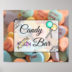Candy Bar Wedding or Baby Shower Sign Poster
