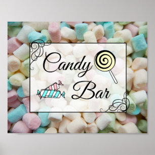 Candy Bar Wedding or Baby Shower Sign Poster