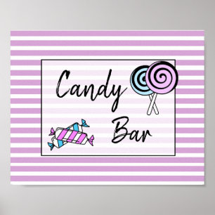 Candy Bar Wedding or Baby Shower Sign Poster