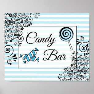 Candy Bar Wedding or Baby Shower Sign Poster