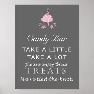 Candy Bar Wedding sign - cake design