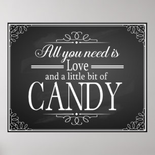 Candy Bar wedding sign chalkboard-blackboard print