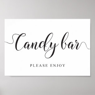 Candy Bar Wedding Sign Sweets Bag Poster