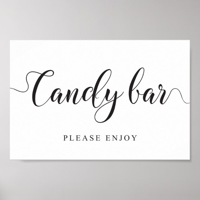 Candy Bar Wedding Sign Sweets Bag Poster (Front)