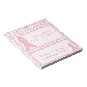 Candy Bar Wrapper Breast Cancer Survive Favour Notepad
