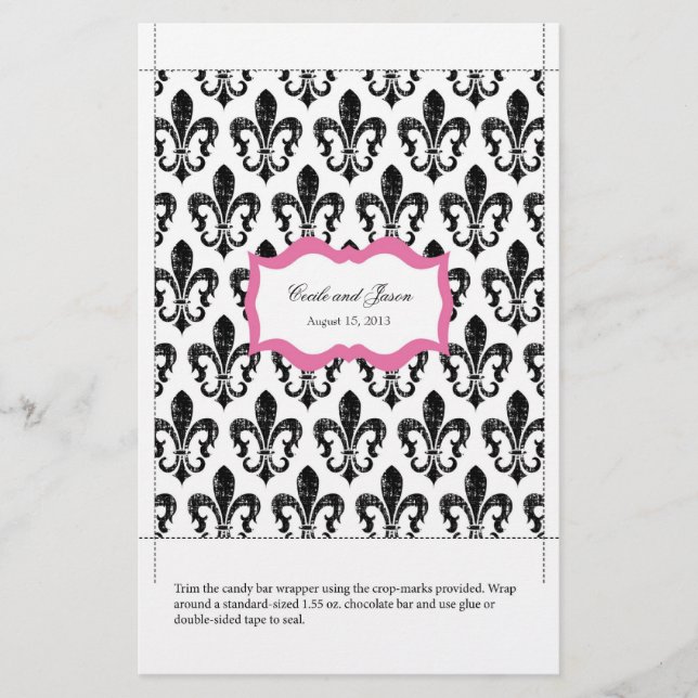Candy Bar Wrapper | New Orleans Pink (Front)