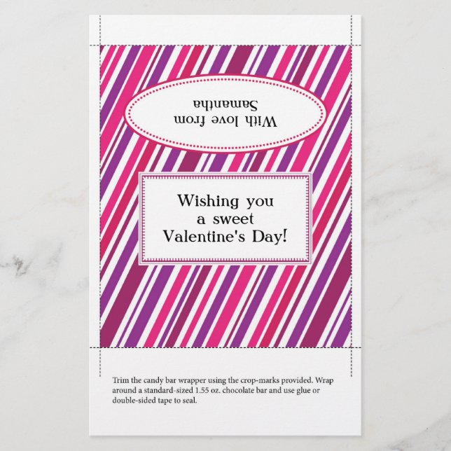 Candy Bar Wrapper | Valentine's Day (Front)
