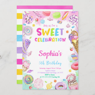 Candy Birthday Invitation