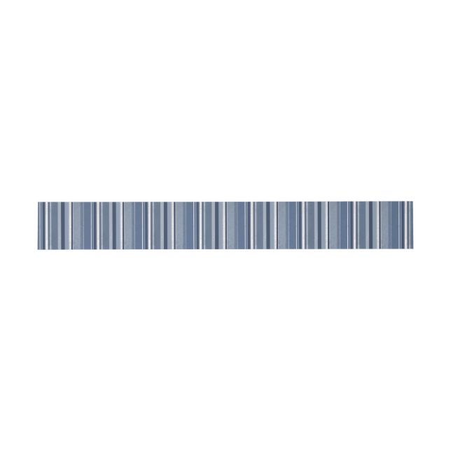Candy Blue Stripes Invitation Belly Band (Flat)