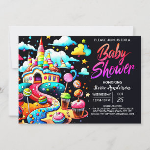 Candy Bohemian Custom Baby Shower Invitation