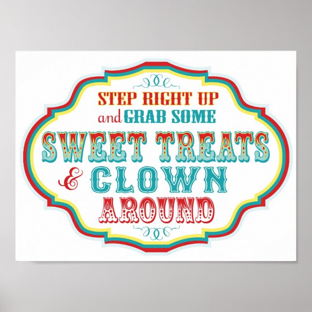 Candy Booth Sign for Carnival Circus Birthday BL (Front)